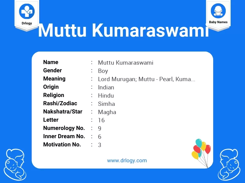 Muttu Kumaraswami Name Meaning